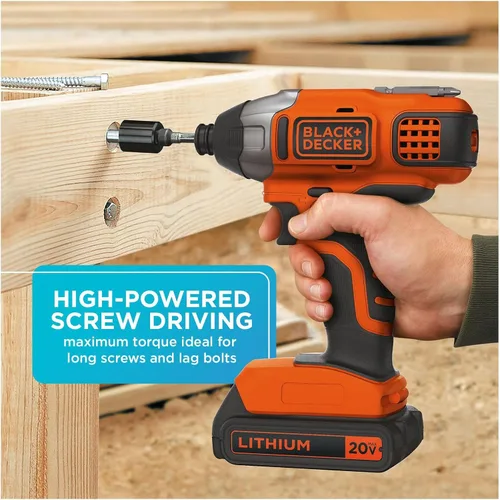 Miniatura 3 de Taladro Black & Decker (BDCI20C) de batería de litio, 20 V máximo