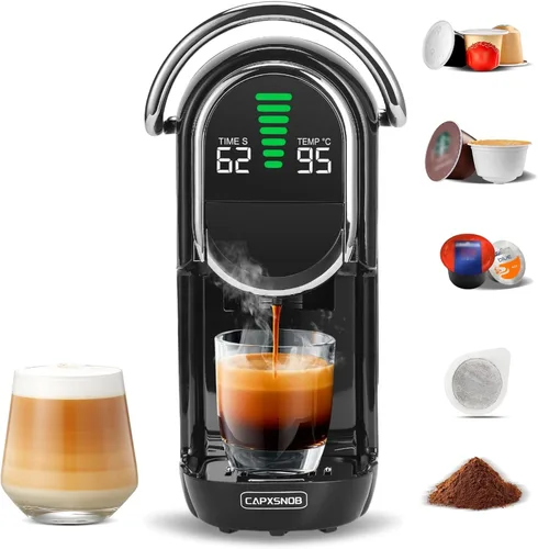 Máquina de Espresso Mini Magician1 para Nespresso Original, Dolce Gusto, Lavazza Blue, Cápsulas ESE, Máquina de Café de 19 Bares para Café Molido,