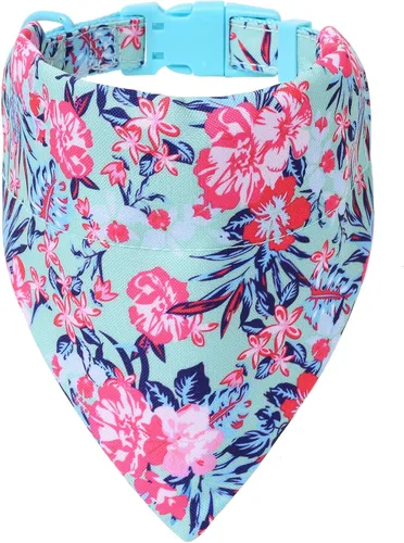Miniatura 18 de Mile High Life Collares para perras hembras Lindo collar bandana Collares de tela de polialgodón suave para perros medianos Patrón de flores