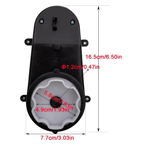 Miniatura 2 de 12V390 20000RPM Apertura Caja de cambios de 0.47 pulgadas con motor de CC, motor RS390 de 12 V con caja de engranajes para niños, accesorios