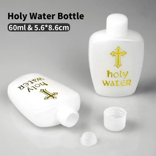Miniatura 2 de 5 botellas de agua bendita envases vacíos de agua bendita 2.0 fl oz botella de plástico de agua bendita