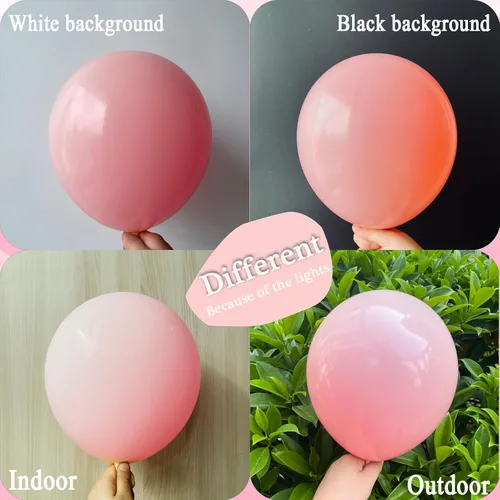 Miniatura 2 de 53 globos rosados de doble relleno (18/12/10/5 pulgadas) para fiestas bohemias, baby shower, cumpleaños, bodas (rosa bebé)