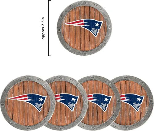 Miniatura 7 de FOCO NFL Team Logo 5-Pack Barrel Beverage Drink Coaster Set