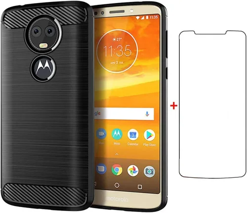 Miniatura 10 de Asuwish Funda protectora para Moto E5 Plus E 5 Supra con protector de pantalla y accesorios de celda de TPU suave delgada y suave, Motorola E5+ Rojo