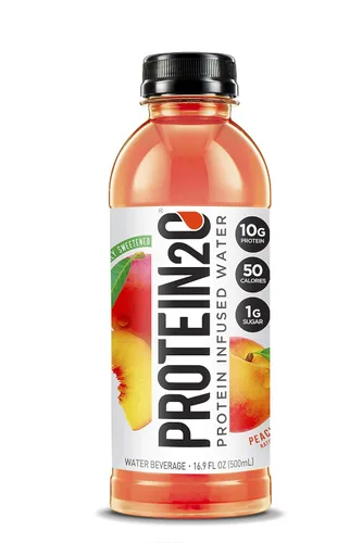 Miniatura 6 de Protein2o Paquete variado de agua con infusión de proteína de suero de leche, durazno mango y más sabores, botella de 16.9 onzas (12 unidades)