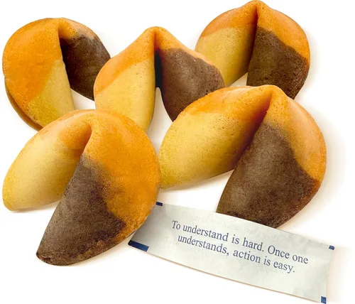Soeos Galletas de la fortuna de sabor 3 en 1, galletas Fortune envueltas individualmente a granel, aproximadamente 50 galletas, galletas crujientes