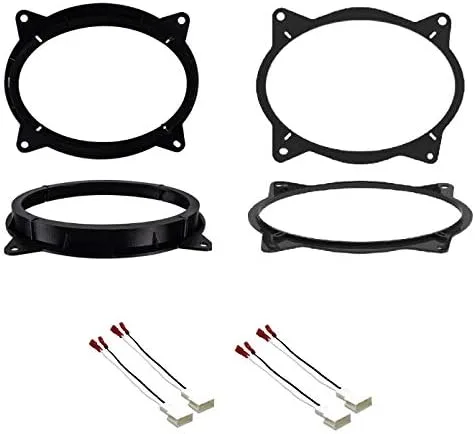 6x9" altavoz estéreo de coche delantero y trasero instalar adaptador de montaje placas de soporte y conectores de cable de altavoz para Toyota Camry