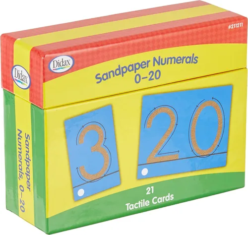 Miniatura 4 de Didax Educational Resources Números de papel de lija 0-20 Tarjetas