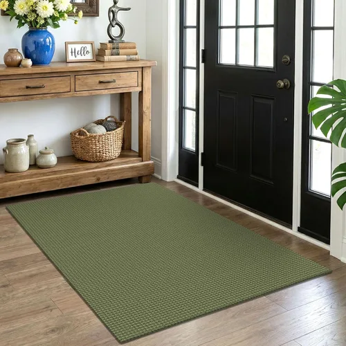 Miniatura 136 de EARTHALL Alfombra de pasillo 3x14 pies, alfombras lavables extra largas para pasillos, tejidas, antideslizante, alfombra trenzada para entrada