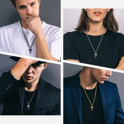 Miniatura 9 de Richsteel Collar de urna para cenizas, joyería de cremación, colgante de recuerdo conmemorativo con cadena
