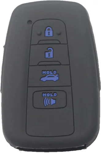 Miniatura 5 de 2 fundas de silicona de goma con 4 botones para llavero inteligente, sin llave, compatible con Toyota Corolla Highlander Camry Rav4 2019 2020 2021