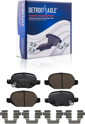 Miniatura 24 de Detroit Axle - Kit de freno trasero para Chrysler Town & Country Dodge Grand Caravan VW Routan, repuesto de pastillas de freno de cerámica