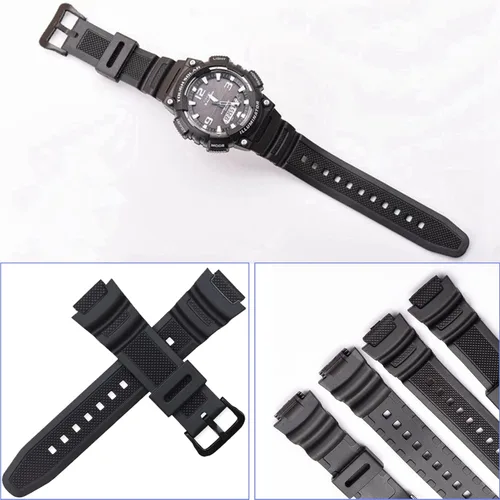 Miniatura 7 de Lijinlan Correa de reloj de repuesto de resina para hombre Casio AE-1000W AE-1200 AE-1300 AEQ-110W AQ-S800W MRW-200H SGW-300H SGW-400H W-216H W-218H