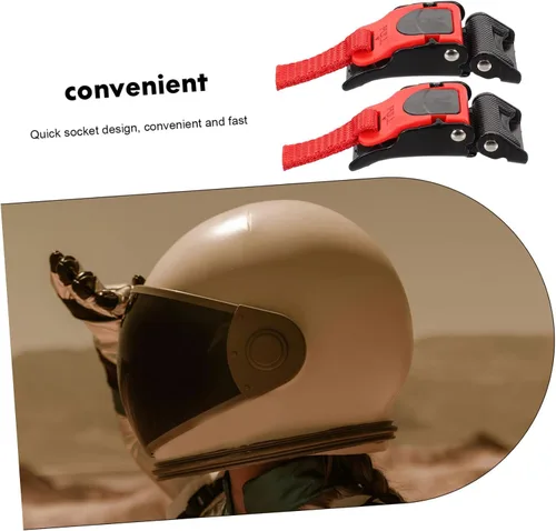 Miniatura 6 de Garneck 2 hebillas de liberación rápida para casco, correa de barbilla, hebillas de clip duraderas, fácil instalación, compatible con varios cascos