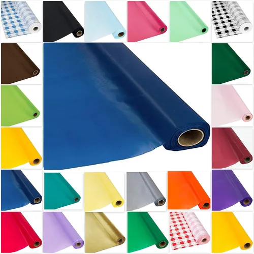 Miniatura 9 de DIY Craft - Rollo de plástico negro para mesa de banquete, 300 pies de largo (26 colores)