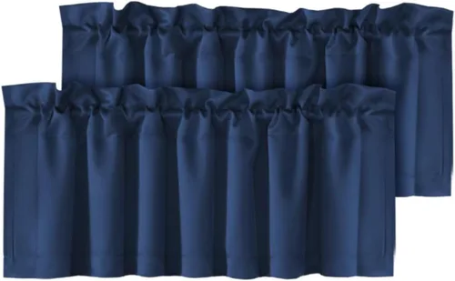 Miniatura 50 de H.VERSAILTEX - Cenefa térmica para ventana con dobladillo para barra, para oscurecer las habitaciones; ideales para la cocina, 52” x 18” Gris paloma