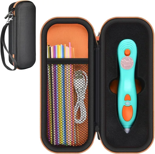 Miniatura 7 de GWCASE Funda compatible con 3Doodler Start+ Essentials Juego de bolígrafos 3D para niños, organizador de almacenamiento de bolígrafos 3D, soporte