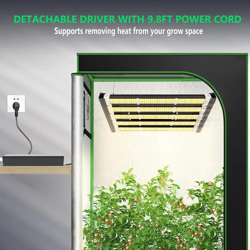 Miniatura 8 de A ANLEOLIFE Luces LED de crecimiento elásticas con diodos LM301H EVO de 300 W, espectro completo, regulables, 3 x 4 pies, estilo barra de cobertura