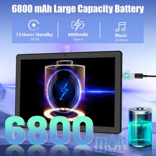 Miniatura 5 de HiGrace Tablet Android, 14 GB de RAM+64 GB de ROM (TF 1 TB), Android 14 Octa-Core de 11 pulgadas, 6800 mAh, Widevine L1, WiFi 6, tableta 8 en 1