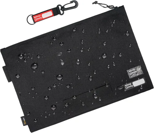 Rough Enough Important - Organizador de documentos impermeable con cremallera de 16 x 11 pulgadas, cordón negro y forro de lona para oficina,