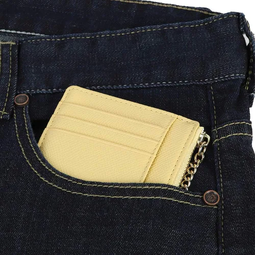 Miniatura 7 de Cartera delgada y minimalista para mujer, con 8 tarjetas, monedero, llavero con bolsillo frontal