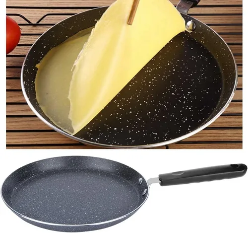 Miniatura 9 de Yosoo Sartén antiadherente, utensilios de cocina de aleación de aluminio de calentamiento rápido con mango a prueba de calor para desayuno