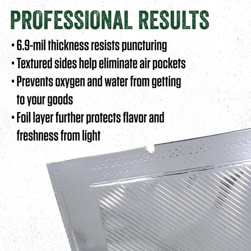 Miniatura 4 de LEM MaxVac - Bolsas texturizadas de Mylar de 11 x 13 pulgadas, 50