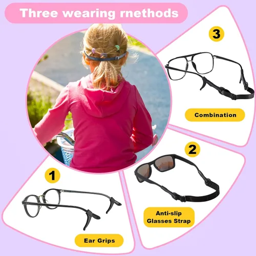 Miniatura 5 de SMARTTOP kids eye glass Strap with storage box No Tail sunglass Strap Eyeglass Holder Around Neck-Adjustable Eyewear Retainer