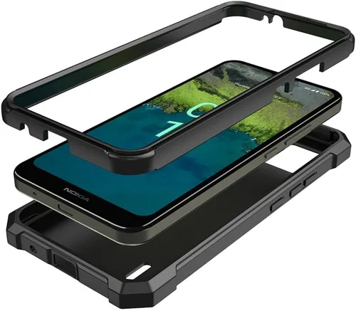 Miniatura 5 de Nokia C110 - Funda con protector de pantalla, protección de cuerpo completo, resistente a prueba de golpes, para Nokia C110 N156DL, color negro