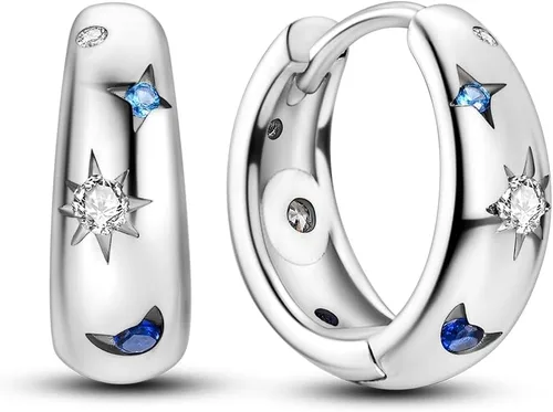 NARMO Aretes para mujer de plata de ley 925 con forma de corazón colorido, aro de plumas y cruz, pequeños aretes de aro para mujer, aretes de aro