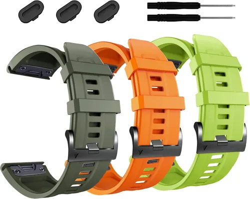 Miniatura 13 de ZPJPPLX 1.024 in compatible con Garmin Fenix 8 AMOLED 2.008 in/8Pro/7X Pro/6X Pro/7X/6X/5X Plus/5X, correa de reloj de silicona para Descent Mk2i