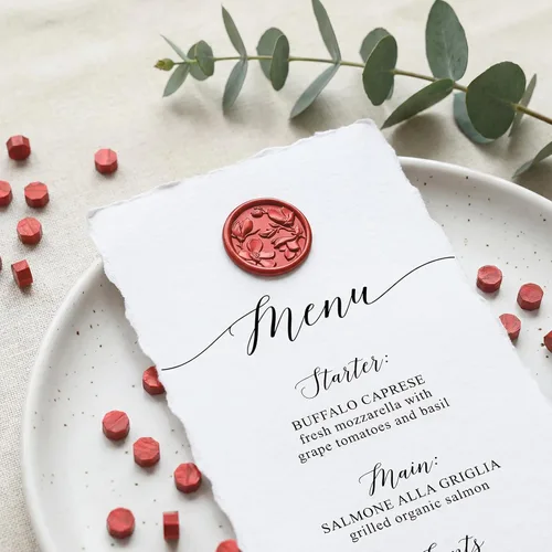 Miniatura 4 de UNIQOOO 540 piezas de cuentas de cera de sellado de caja de vino rojo vino metálico para sello de cera, ideal para adornar sobres de tarjetas