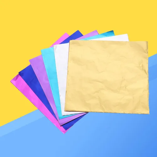 Miniatura 9 de BESTONZON Paquete de regalo de hoja metálica de papel de papel de 200 piezas para embalaje de dulces de chocolate