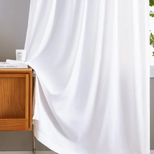 Miniatura 12 de Cortinas traslúcidas de privacidad que dejan entrar la luz, cortinas de privacidad semitransparentes de poliéster blanco, bolsillo para barra de 45