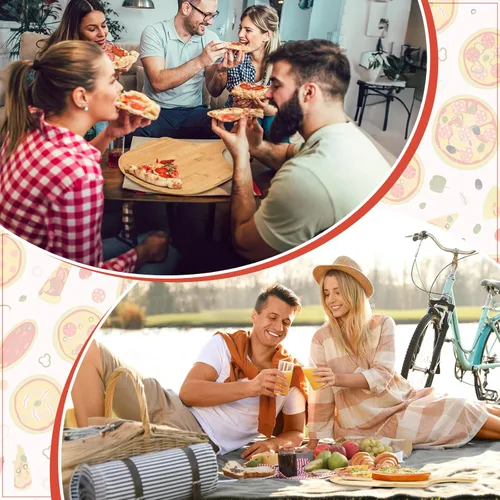 Miniatura 7 de Norme Juego de 6 piezas de cáscaras de pizza de bambú, paleta de madera para pizza con asa, tabla de cortar de madera, accesorio de horno