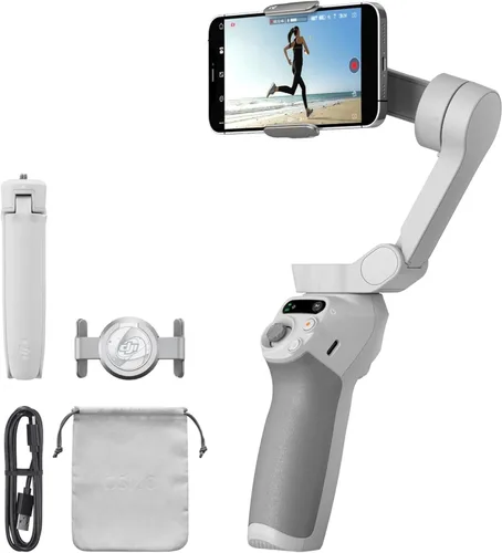 Miniatura 11 de DJI Osmo Mobile 7P Bundle, estabilizador de cardán para iPhone, Android, seguimiento nativo, iluminación, cardán de teléfono de 3 ejes, barra