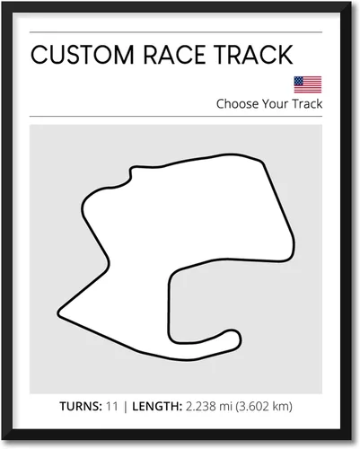 Miniatura 16 de Póster personalizable para pista de carreras, impresión personalizable hecha a mano, estilo 1, impresión metálica negra de 8 x 10 pulgadas