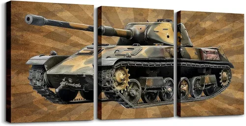 Miniatura 23 de jejeloiu Lienzo retro de 3 piezas de arte de pared para sala de estar, dormitorio, 38 x 19 pulgadas, bandera estadounidense, decoración de pared