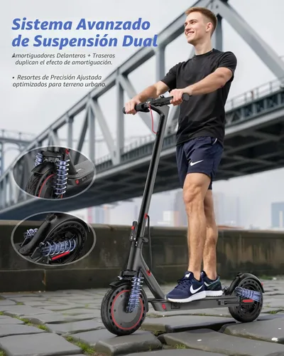 Miniatura 7 de Qlaway Electric Scooter for Adults, 350W/500W Motor, Up to 22 Miles Long Range, 8.5" /10" Solid Tires, 265 lbs Load Capacity, Foldable Commuting