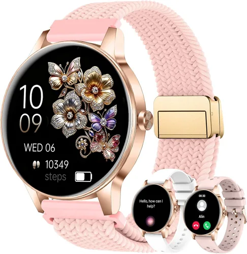 Miniatura 13 de Relojes inteligentes para hombres y mujeres (contestar/realizar llamadas), pantalla HD de 1.27" con rastreador de actividad física, monitor de ritmo