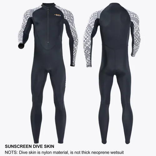 Miniatura 3 de Protector de erupción de cuerpo completo para mujeres y hombres, traje de neopreno deportivo con cremallera frontal de una pieza para buceo, surf