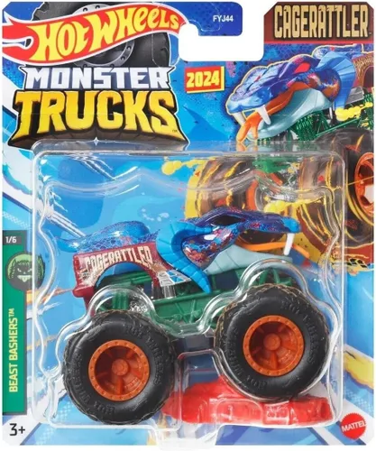 Miniatura 3 de Hot Wheels Monster Trucks Nuevo para 2024 escala 1:64 (Beetle Freestyle Wreckers 1/12)