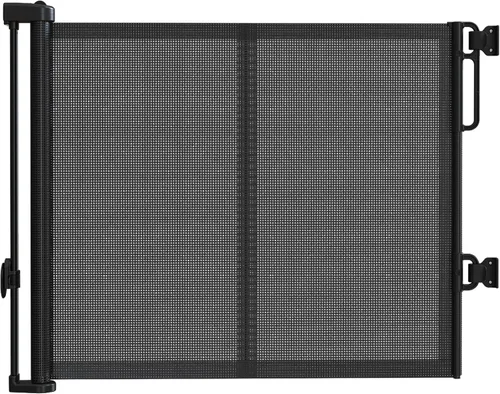 Miniatura 10 de Reinforced 120" Extra Wide Retractable Baby Gates for Stairs, Mesh Saftey Gate for Pets, 10 Foot Retractable Dog Gate, No Drilling, One-Hand