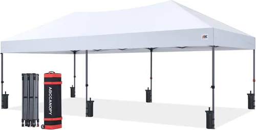 Miniatura 49 de ABCCANOPY Tienda de campaña desplegable de 10 x 10, refugio instantáneo de fácil instalación con bolsa con ruedas, toldo resistente al aire libre