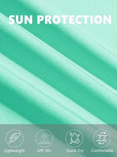 Miniatura 6 de TACVASEN Polo de manga corta con cuello en V para mujer, con protección solar UPF 50+, secado rápido, para golf