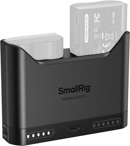 Miniatura 10 de SMALLRIG EN-EL15c - Juego de baterías para cámara Nikon, cargador de doble ranura de 22.5 W, baterías de 1940 mAh, compatible con Nikon ZR, Z6III