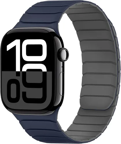 Miniatura 17 de Tasikar Bandas Magnéticas Compatibles con Apple Watch 42mm (Serie 11/Serie 10) 41mm 40mm 38mm, Correa de Reemplazo de Silicona Suave para iWatch SE