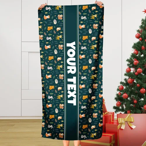 Miniatura 5 de Toalla de baño o playa personalizada para niños, unicornios rosas, nombre/texto personalizado, secado rápido/absorbente para baño de niños, regalo