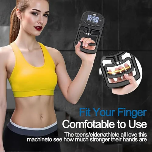 Miniatura 6 de Entrenador de fuerza de agarre de mano, dinamómetro de agarre de mano de 396 libras/396.8 lbs con pantalla LCD, ideal para deportes, escuela y uso