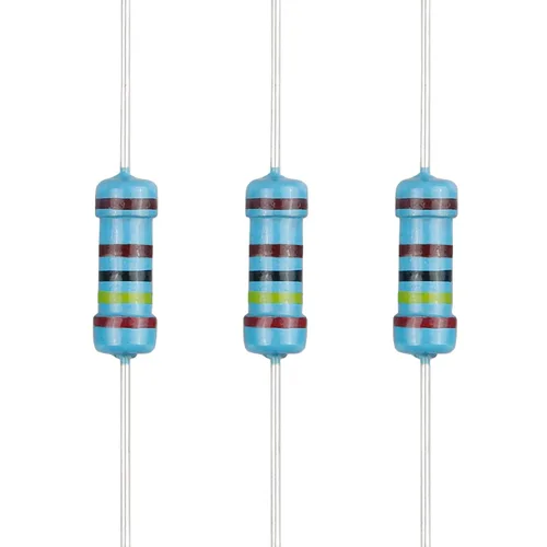 Miniatura 82 de 100 resistencias de 1 ohm 1/2 W (0.5 vatios) ±1% tolerancia de película metálica, resistencia fija de múltiples valores de resistencia opcional